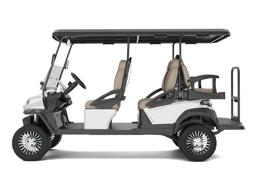 Atlas MAX 6-passenger lifted electric golf cart side profile